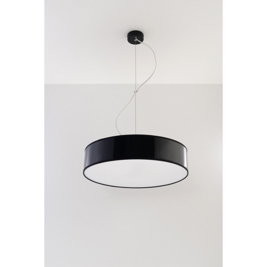 Luster na sajli ARENA 45 3xE27/60W/230V crno