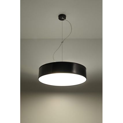 Luster na sajli ARENA 45 3xE27/60W/230V crno