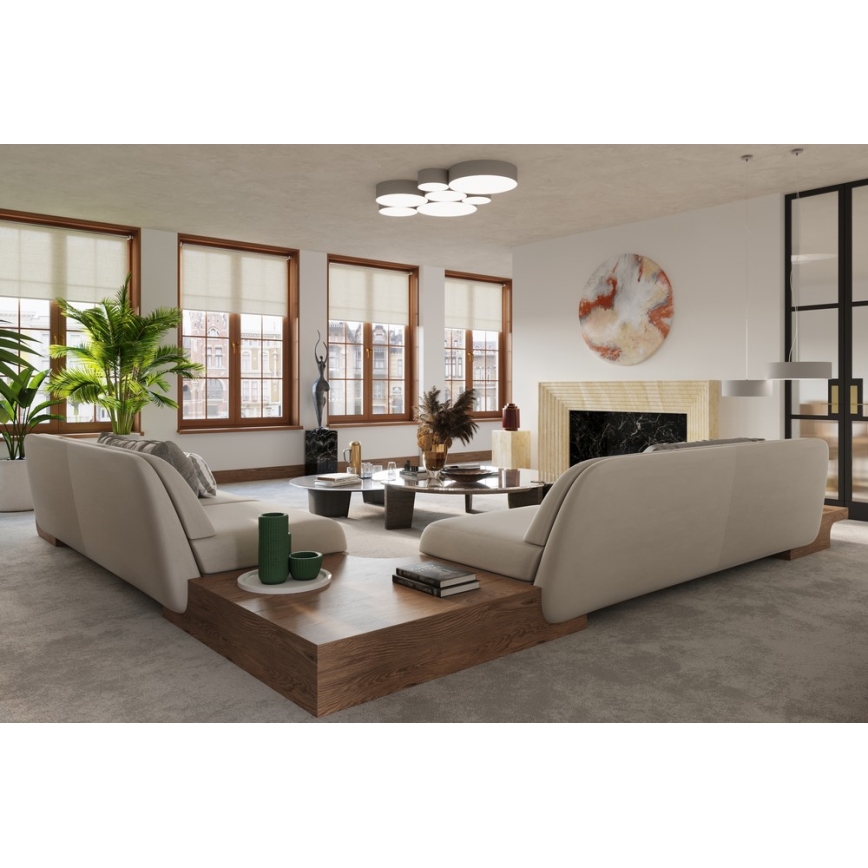 Luster na sajli ARENA 45 3xE27/60W/230V sivo