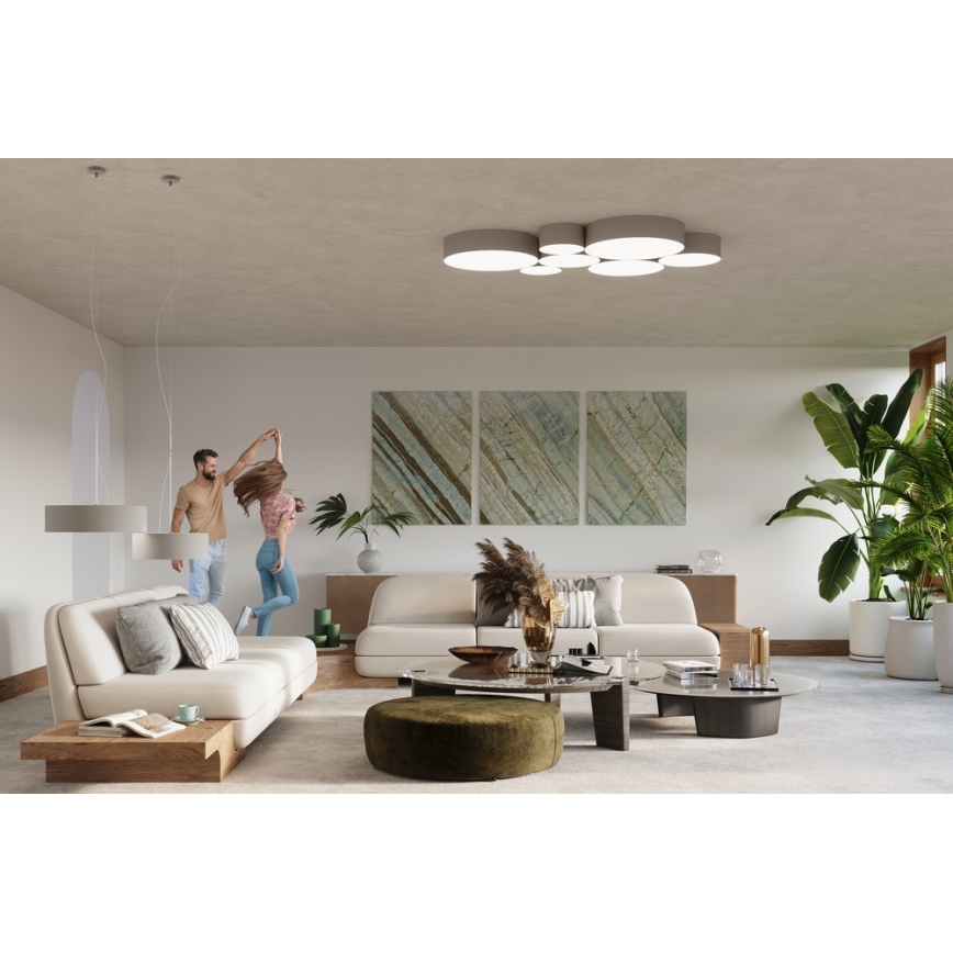 Luster na sajli ARENA 45 3xE27/60W/230V sivo