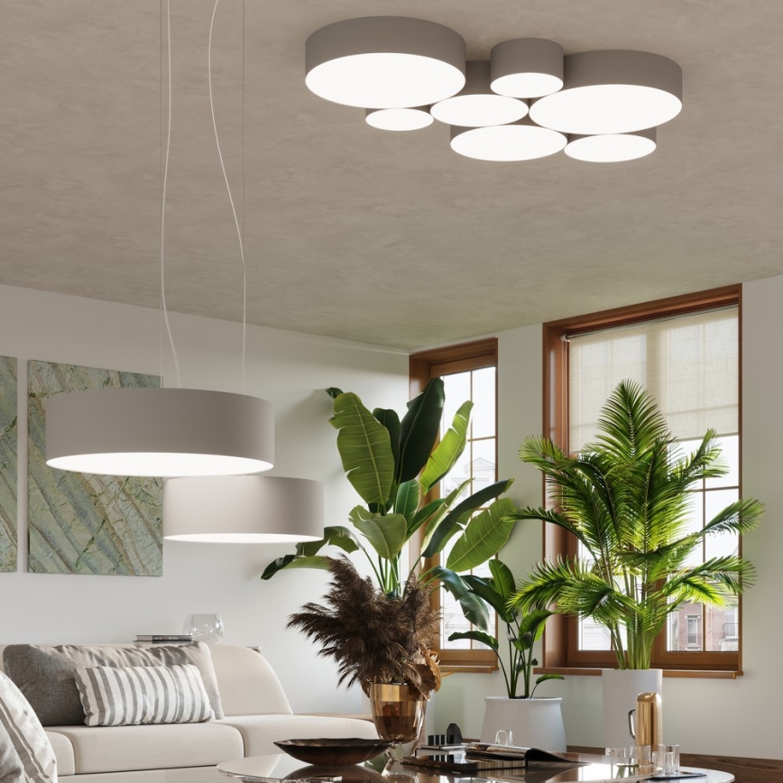 Luster na sajli ARENA 45 3xE27/60W/230V sivo