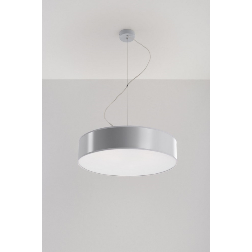 Luster na sajli ARENA 45 3xE27/60W/230V sivo
