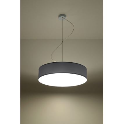 Luster na sajli ARENA 45 3xE27/60W/230V sivo