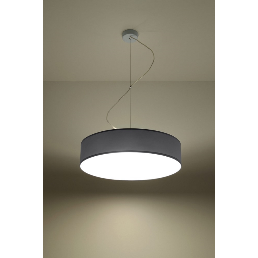 Luster na sajli ARENA 45 3xE27/60W/230V sivo