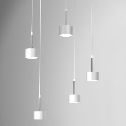 Luster na sajli ARENA 5xGX53/11W/230V bela/sjajni krom