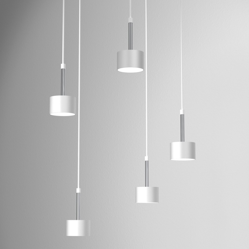 Luster na sajli ARENA 5xGX53/11W/230V bela/sjajni krom