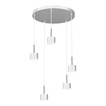 Luster na sajli ARENA 5xGX53/11W/230V bela/sjajni krom