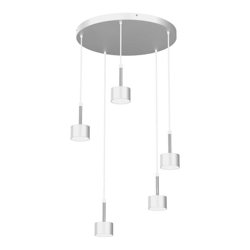 Luster na sajli ARENA 5xGX53/11W/230V bela/sjajni krom