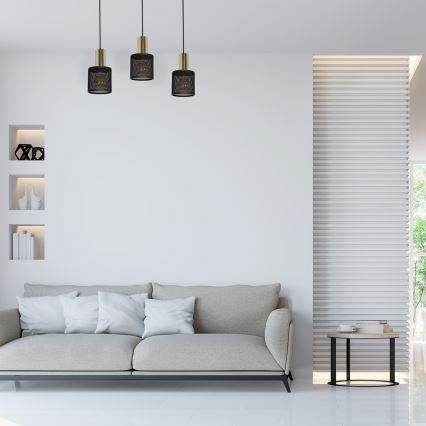 Luster na sajli ARES 3xE27/60W/230V