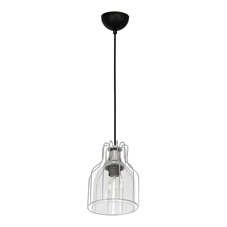Luster na sajli ARIA 1xE27/60W/230V srebrno
