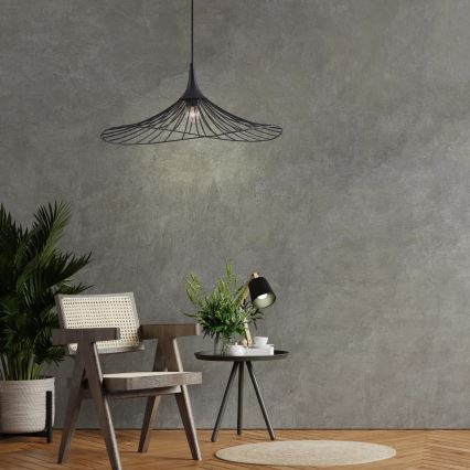 Luster na sajli ARIELLE 1xE27/20W/230V pr. 50 cm crno