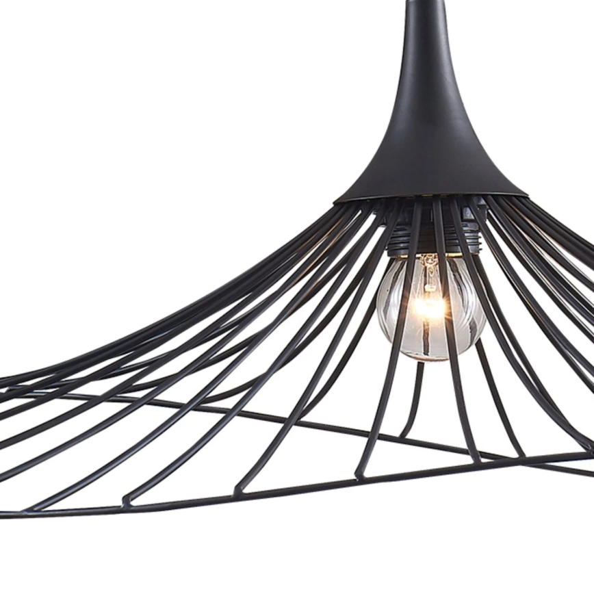 Luster na sajli ARIELLE 1xE27/20W/230V pr. 50 cm crno