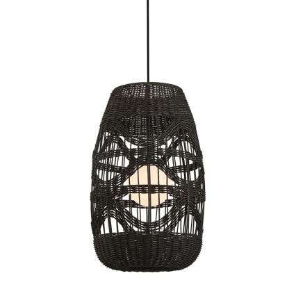 Luster na sajli ARONA 1xG9/9W/230V pr. 25 cm ratan/crno