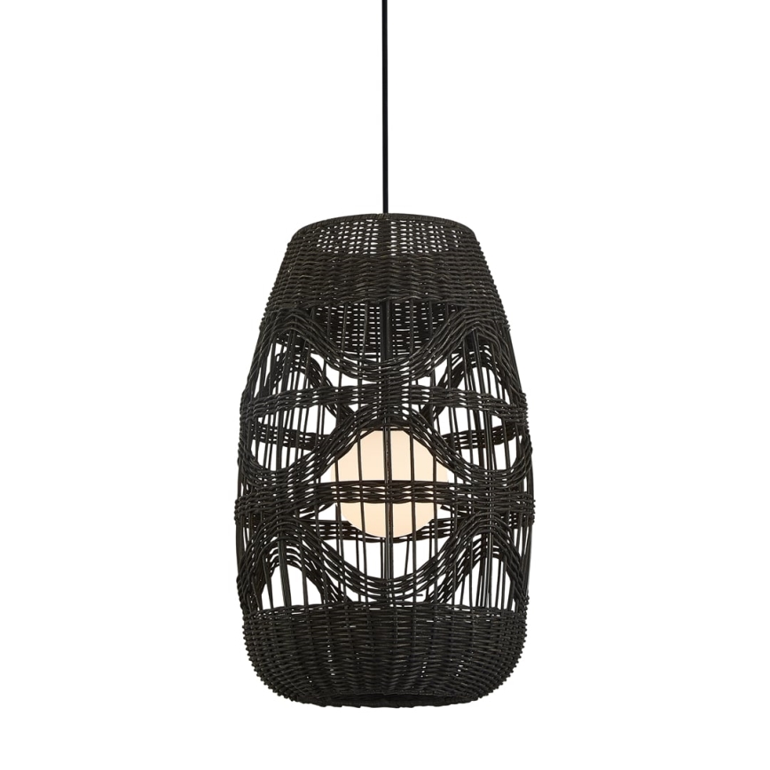Luster na sajli ARONA 1xG9/9W/230V pr. 25 cm ratan/crno