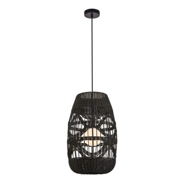 Luster na sajli ARONA 1xG9/9W/230V pr. 25 cm ratan/crno