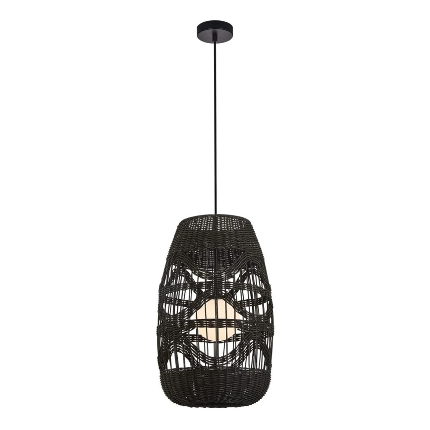 Luster na sajli ARONA 1xG9/9W/230V pr. 25 cm ratan/crno