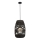 Luster na sajli ARONA 1xG9/9W/230V pr. 25 cm ratan/crno