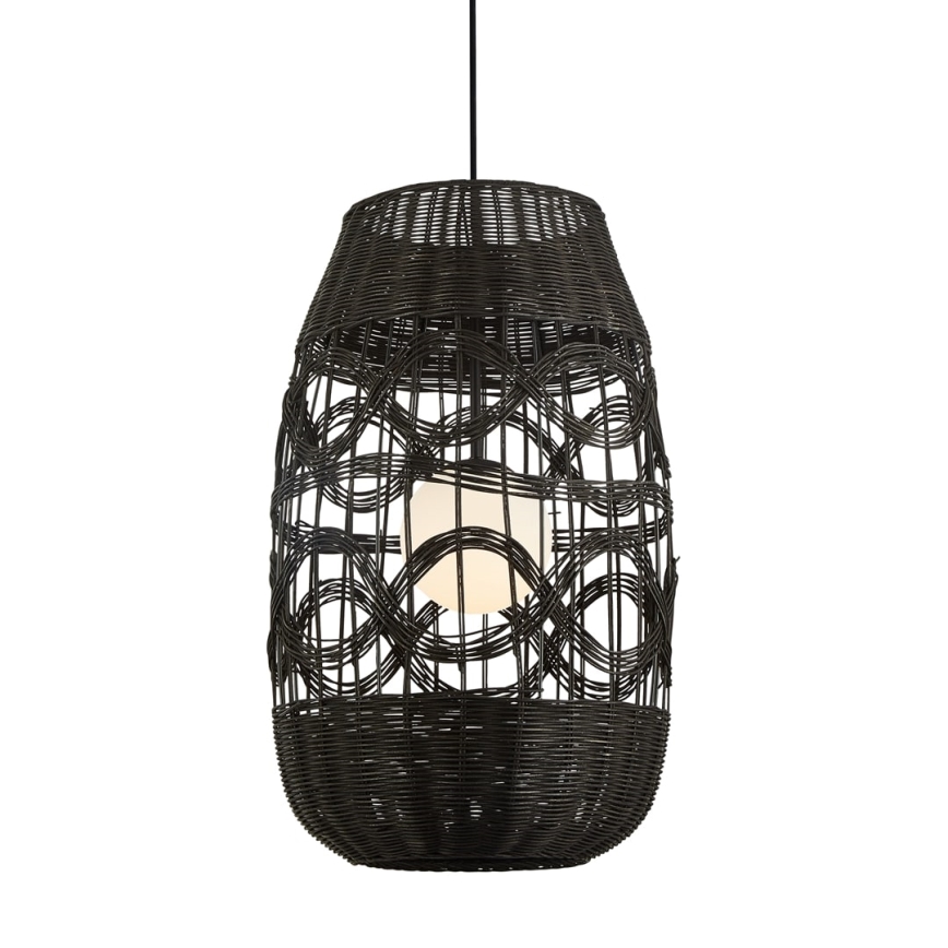 Luster na sajli ARONA 1xG9/9W/230V pr. 40 cm ratan/crno