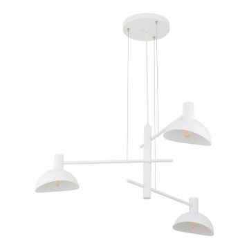 Luster na sajli ARTIS 3xE14/40W/230V bela