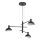 Luster na sajli ARTIS 3xE14/40W/230V crno