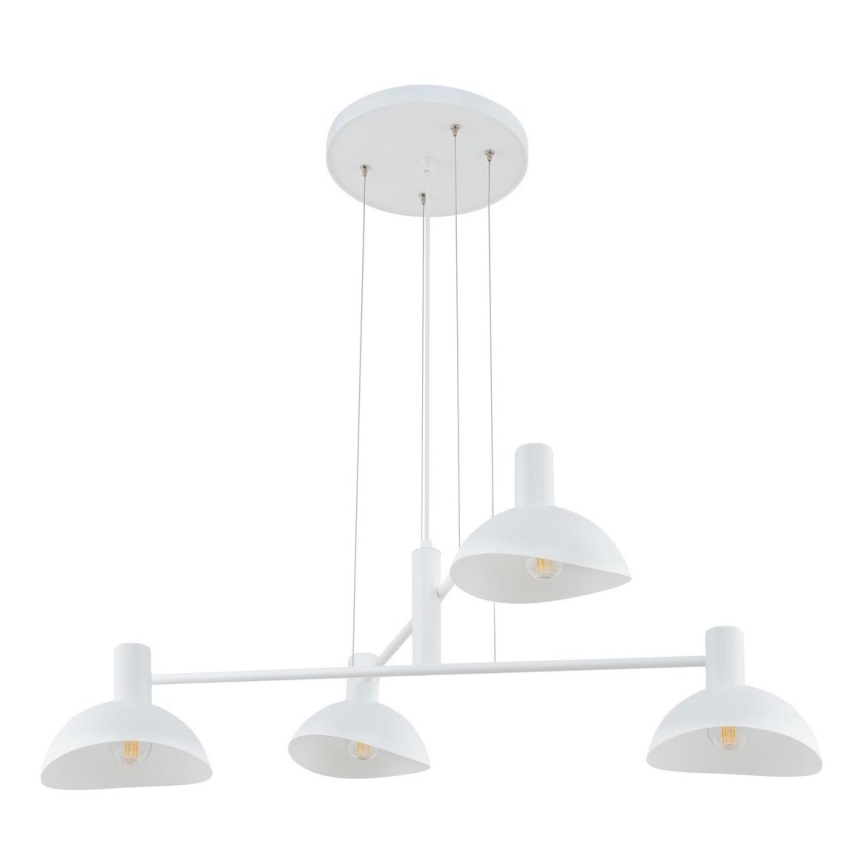 Luster na sajli ARTIS 4xE14/40W/230V bela