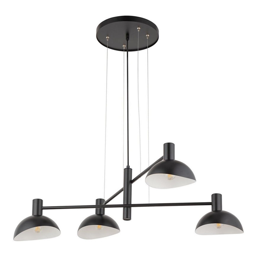Luster na sajli ARTIS 4xE14/40W/230V crno
