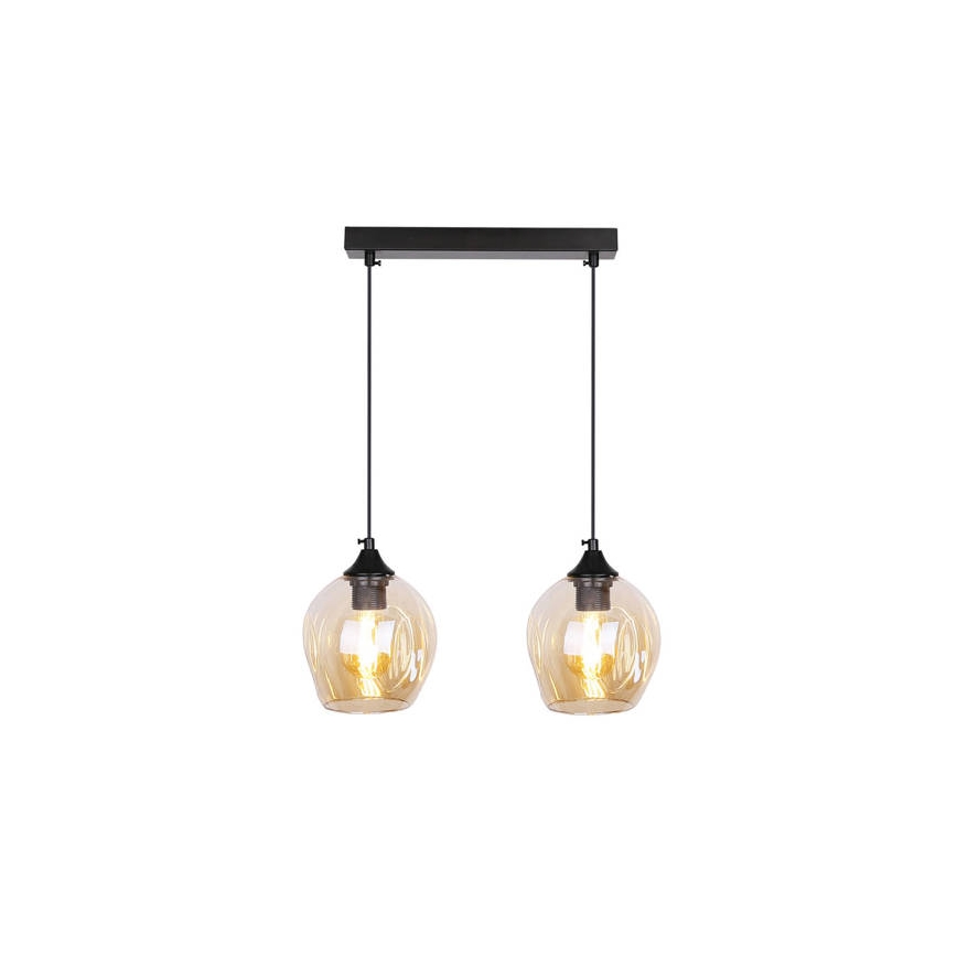 Luster na sajli ASPA 2xE27/40W/230V crno