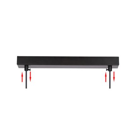 Luster na sajli ASPA 2xE27/40W/230V crno