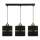 Luster na sajli ASSAM 3xE27/60W/230V crno