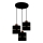Luster na sajli ASSAM 3xE27/60W/230V crno