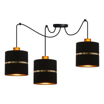 Luster na sajli ASSAM 3xE27/60W/230V crno