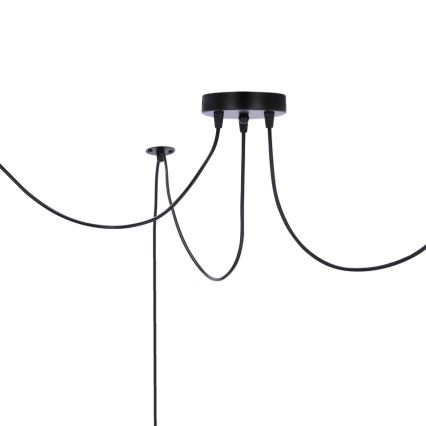 Luster na sajli ASSAM 3xE27/60W/230V crno