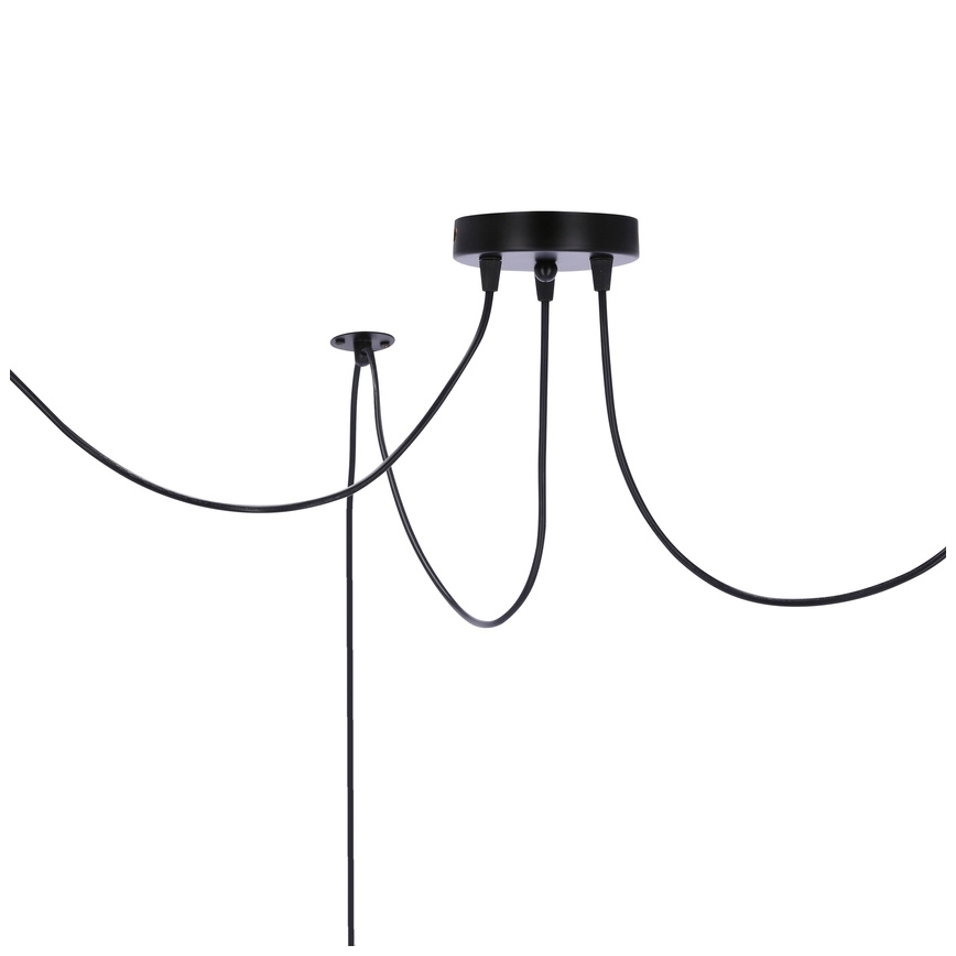 Luster na sajli ASSAM 3xE27/60W/230V crno