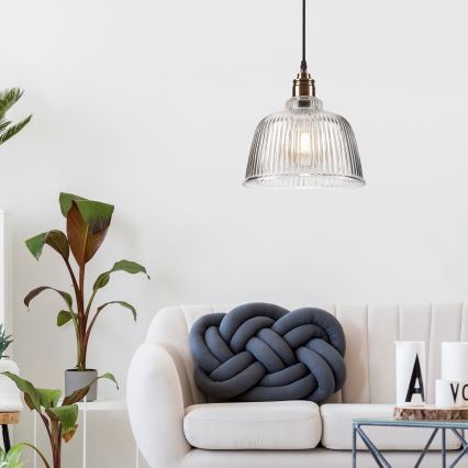 Luster na sajli ASTA 1xE27/60W/230V bronzana