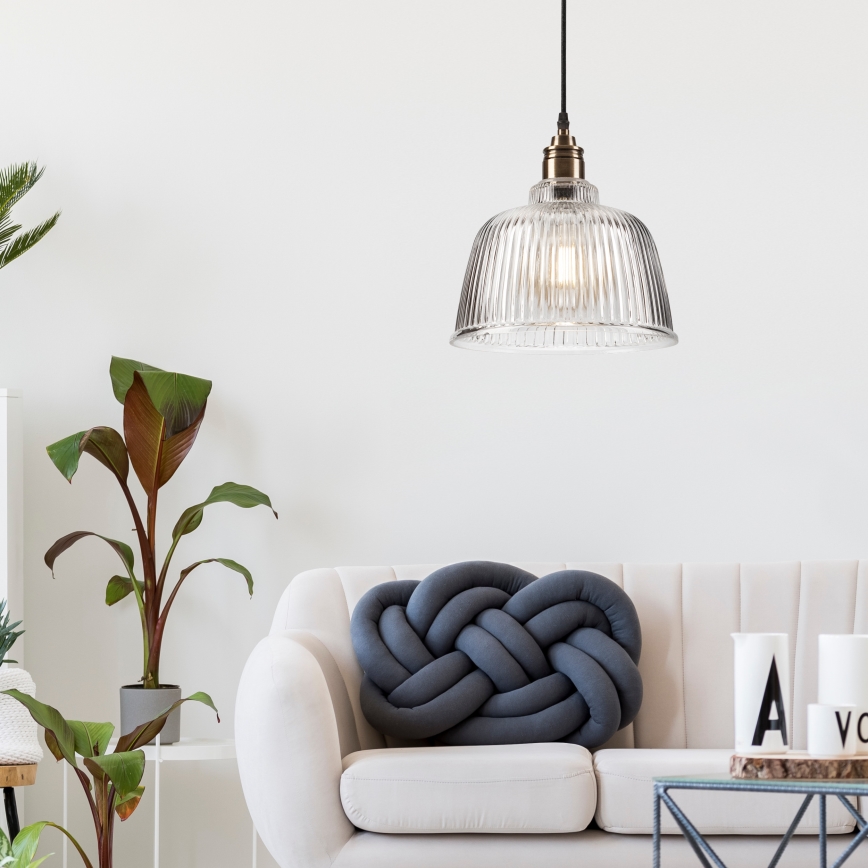 Luster na sajli ASTA 1xE27/60W/230V bronzana
