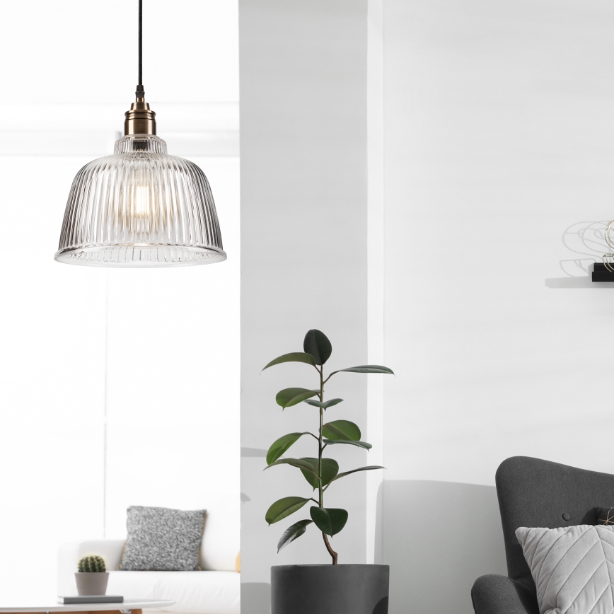 Luster na sajli ASTA 1xE27/60W/230V bronzana