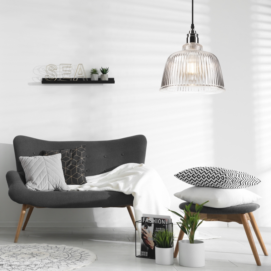 Luster na sajli ASTA 1xE27/60W/230V sjajni hrom