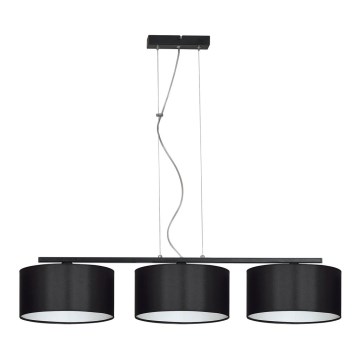 Luster na sajli ASTRA 3xE27/60W/230V crno