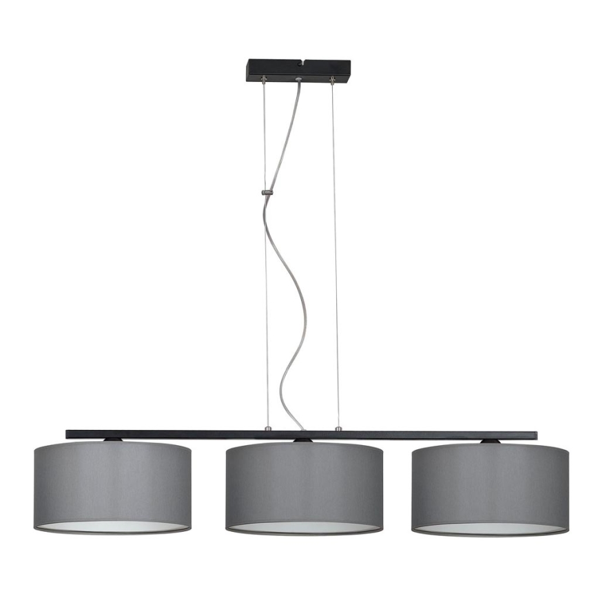 Luster na sajli ASTRA 3xE27/60W/230V sivo