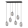 Luster na sajli ASTRAL 6xE14/10W/230V crno/dimno