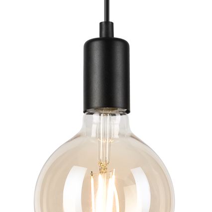 Luster na sajli ASTRID 1xE27/60W/230V matirana crno