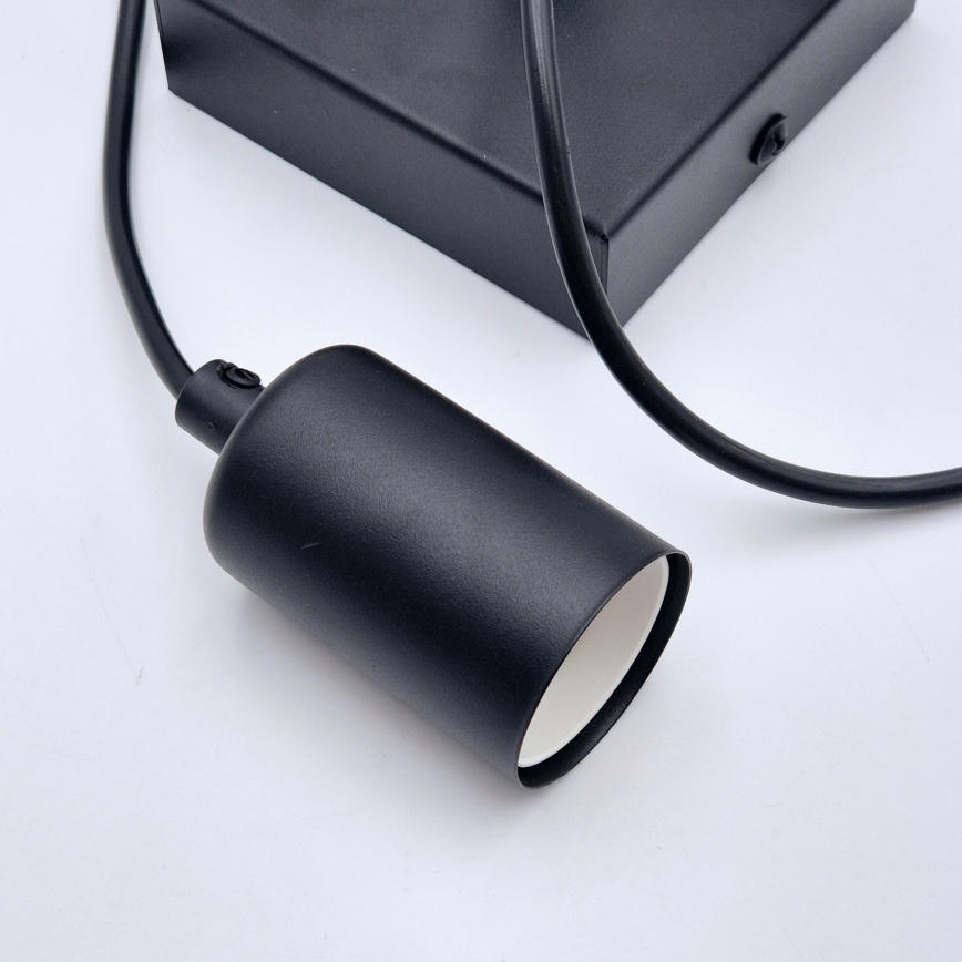 Luster na sajli ASTRID 1xE27/60W/230V matirana crno