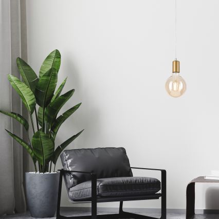 Luster na sajli ASTRID 1xE27/60W/230V u zlatnoj boji