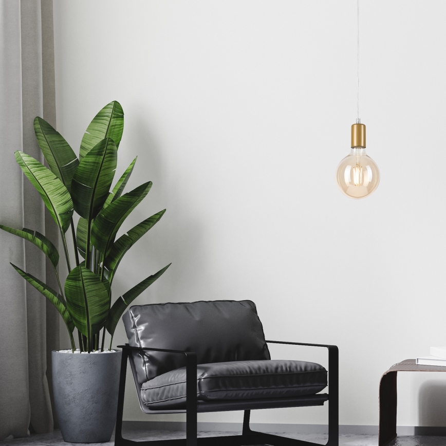 Luster na sajli ASTRID 1xE27/60W/230V u zlatnoj boji