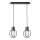 Luster na sajli AURA 2xE27/60W/230V crno