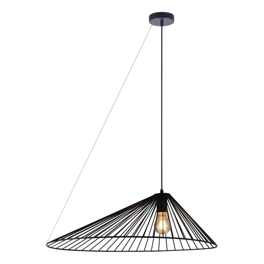 Luster na sajli AURORA 1xE27/20W/230V pr. 60 cm crno