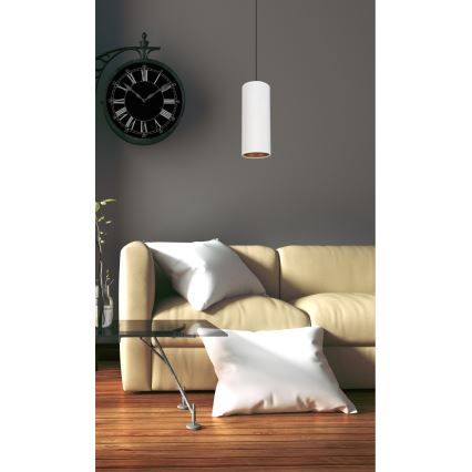Luster na sajli AVALO 1xE27/60W/230V bela