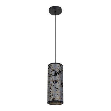 Luster na sajli AVALO 1xE27/60W/230V sivo/crno