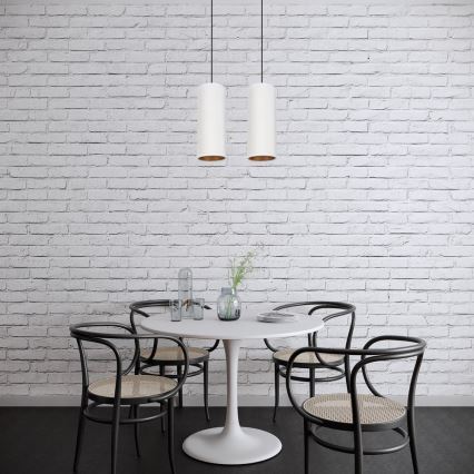 Luster na sajli AVALO 2xE27/60W/230V bela