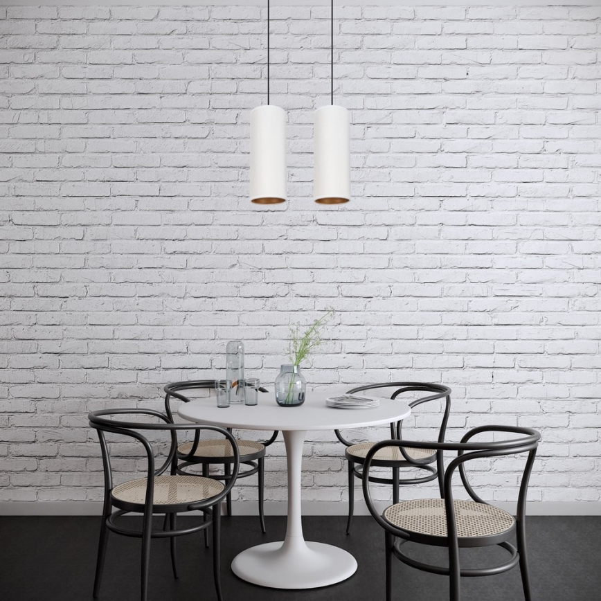 Luster na sajli AVALO 2xE27/60W/230V bela